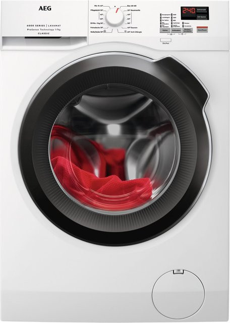 AEG Lavamat L6FBC41477 Waschmaschine mit Frontlader, weiß, 7 kg Waschkapazität, 1400 U/min Schleuderdrehzahl, 74 dBA Geräuschpegel - Bild 1