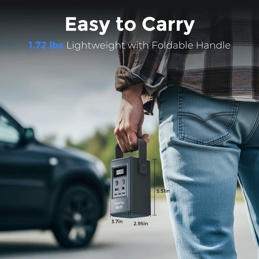 SOLARPLAY Q100 Tragbare Powerstation 25000mAh mit 100W USB-C Ausgang als Solargenerator für Camping und Reisen - Bild 5