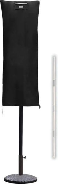 Sekey Sonnenschirm Schutzhülle aus wasserdichtem 600D Oxford-Gewebe für Doppelsonnenschirme, Schwarz, B/T/H: 160 x 62 x 62 cm - Bild 1