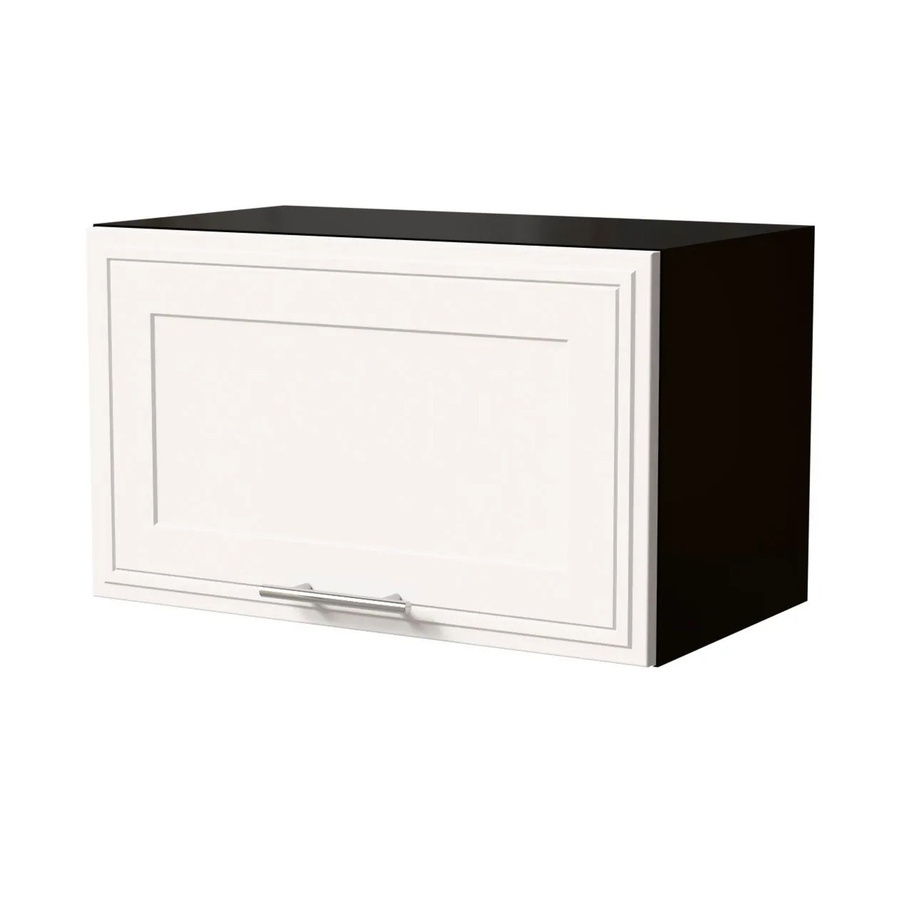 Feldmann-Wohnen Klapphängeschrank Salo W4B/60 Küchenschrank mit Kassettenfront und Gasdruckdämpfer, Schwarz/Weiß Matt, B/T/H: 60 x 32,5 x 36 cm - Bild 2