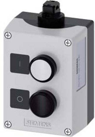 Siemens 3SU1802-0AC10-4HB1 Gehäuse für Drucktaster mit Schutzart IP66, IP67, IP69/IP69K aus Kunststoff in Grau, Weiß oder Schwarz - Bild 1