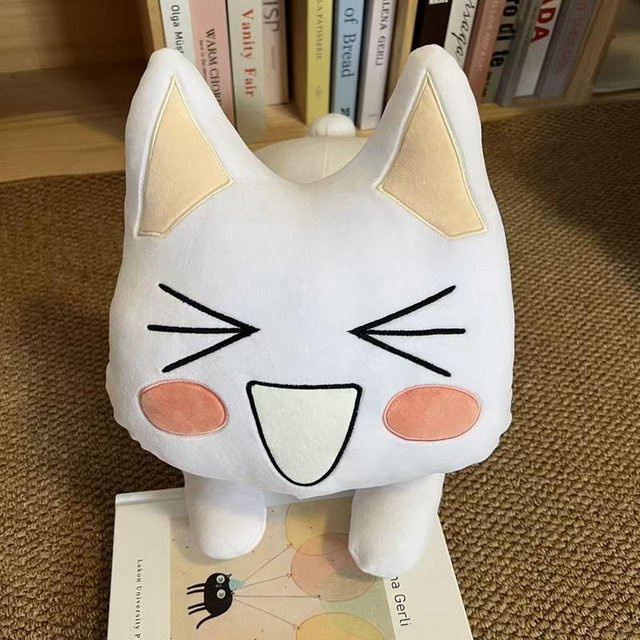 Toro Inoue Katze Plüschtier, Schwarz-Weiß, 60cm - Bild 1
