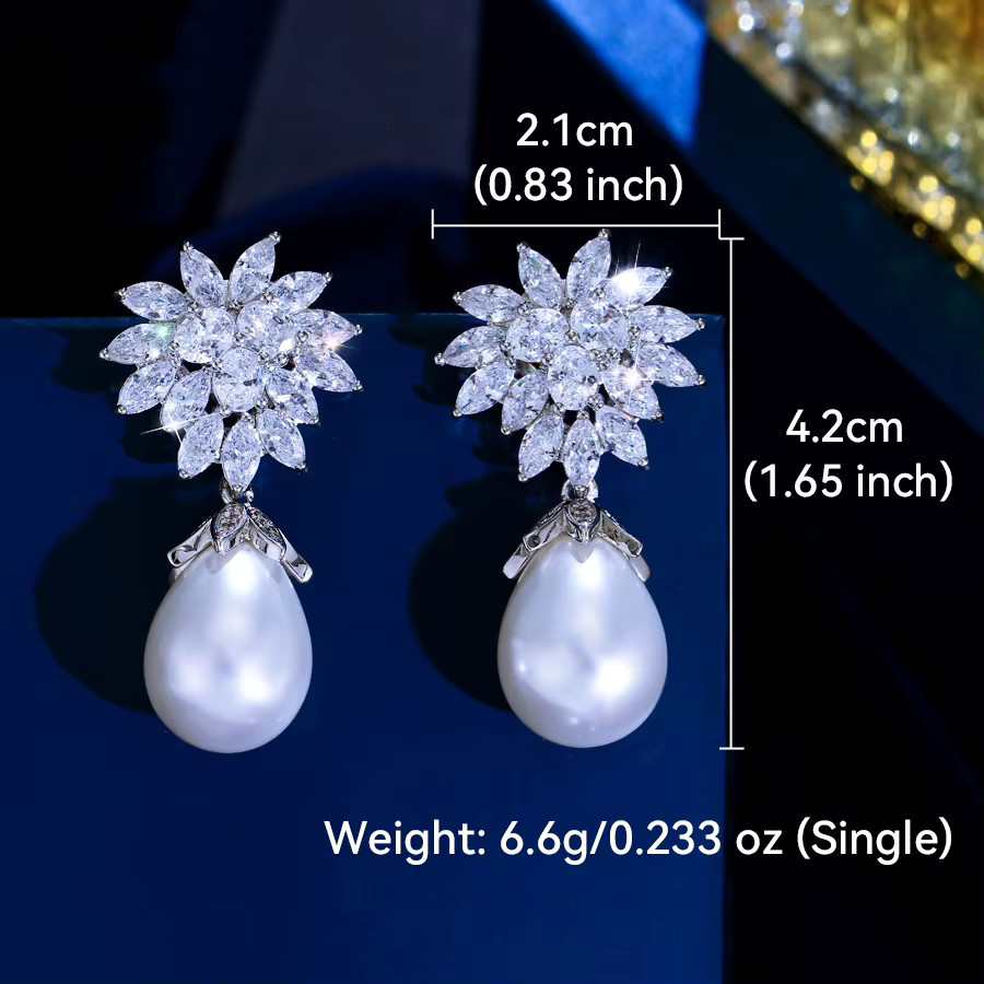 ThreeGraces Ohrringe, Zirkonia, Perle, Silber, Damen - Bild 3