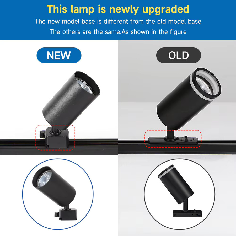 CANMEIJIA LED-Tracklight Set Schwarz GU10 Deckenstrahler für Schienensysteme in Wohnzimmer und Küche - Bild 4