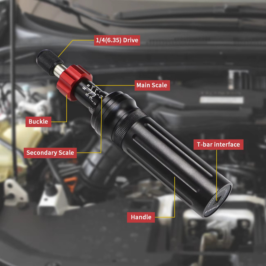 SHANHR Drehmomentschraubendreher-Set in Schwarz mit 20 Bits und 1/4 Zoll Bit-Adapter für Fahrradreparatur und Montage - Bild 2