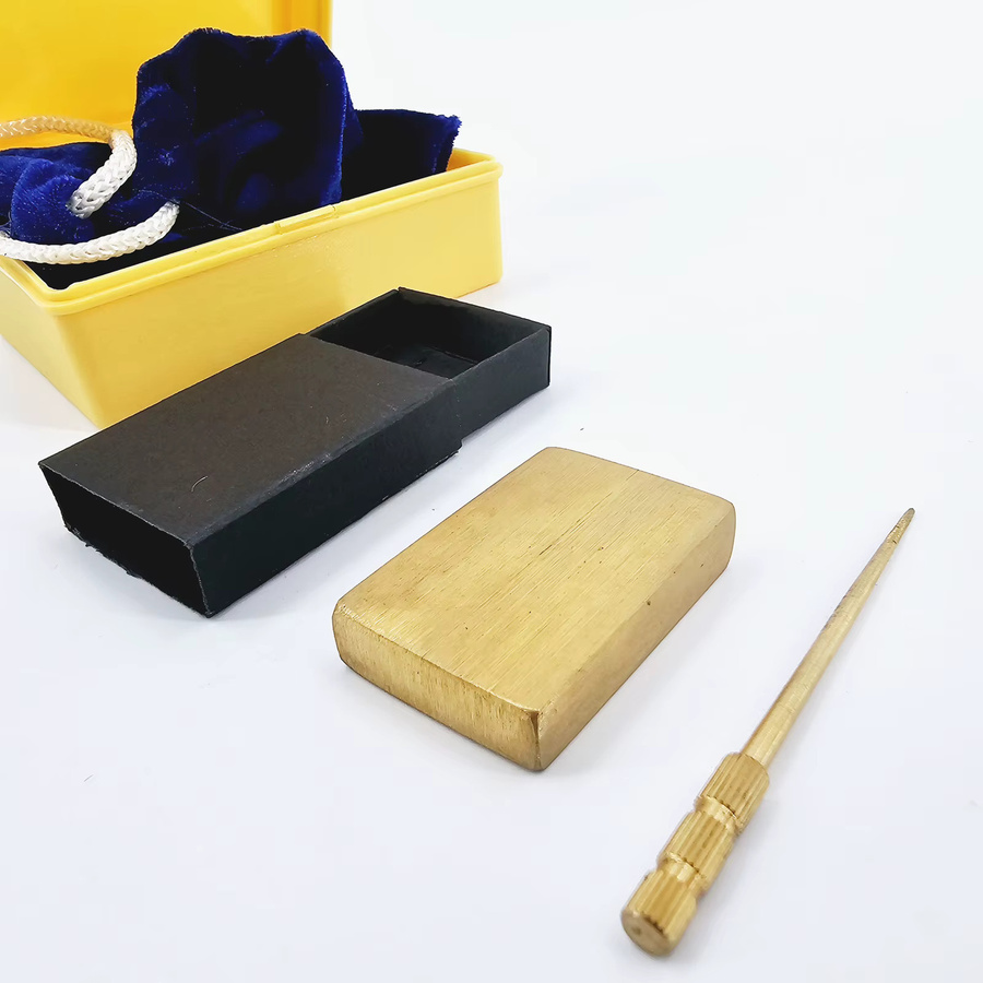 Needle Through Matchbox Magic Trick, Visuelle Illusion, Metall, Schwarz - Bild 3