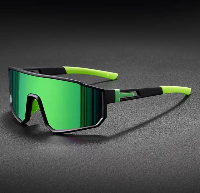kottdo Sportsonnenbrille, Unisex, Vollrand, Kunststoff, grün - Bild 1