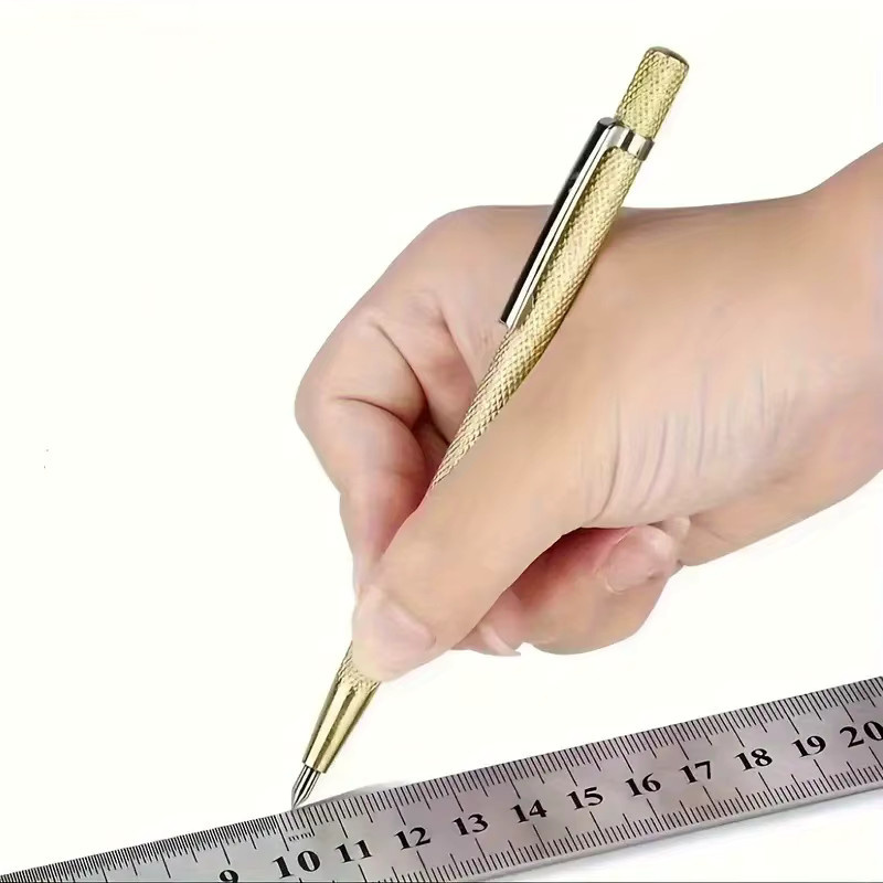2/5-teiliges Markierungsstift-Set für Diamantfliesen in Gold zur Präzisionsbearbeitung von Glasfliesen, Metall und Holz - Bild 2