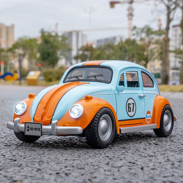 KaKBeir Vintage Käfer 1955 Modellauto, 1:18, Metall, Weiß, Bunt / Mehrfarbig - Bild 1