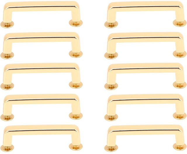 10 Sätze flache Bogenbrückenschnallen aus Stahl mit Kreuzschlitzschrauben für Lederarbeiten von Koogeelife, Farbe: Gold, B/H/T: 23 x 7 x 6 mm - Bild 1