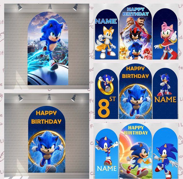 KAYOU Blue Lightning Hero gewölbtes Banner für deine Kindergeburtstagsparty und Porträtfotografie in Blau - Bild 1