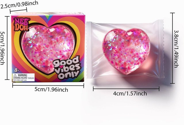BC Pet Supplies Herzförmiges Squishy Spielzeug, rosa - Bild 1