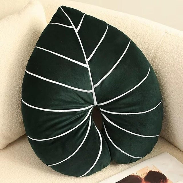 Yiran toy Blatt Plüschtier, Rückenkissen, Grün, Weiß - Bild 1
