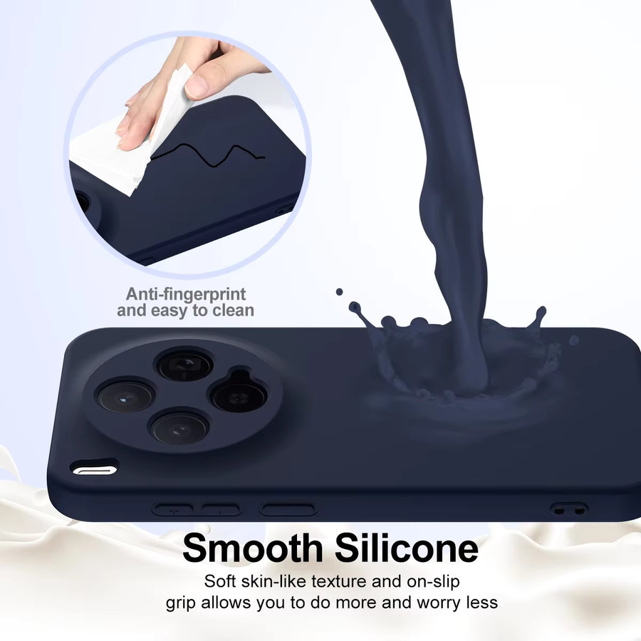 Magnetische Flüssigsilikonhülle für Vivo Smartphones in Rot oder Blau - Bild 3