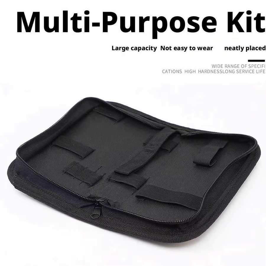 Kleine Werkzeugtasche aus schwarzem 600D Oxford Polyester zur Aufbewahrung von Zangen und Hardware-Zubehör - Bild 4