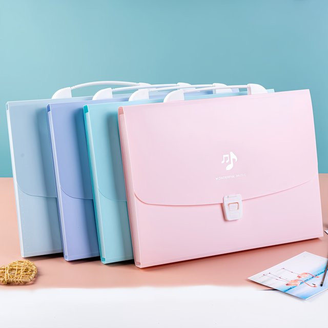 Tragbare Präsentationsmappe aus Kunststoff in Pink für Dokumente und Bücher - Bild 1