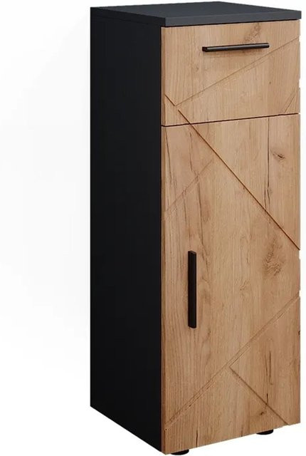 Vicco Midischrank Irma Badschrank Badezimmermöbel Anthrazit Eiche B: 30 cm, H: 81 cm - Bild 2