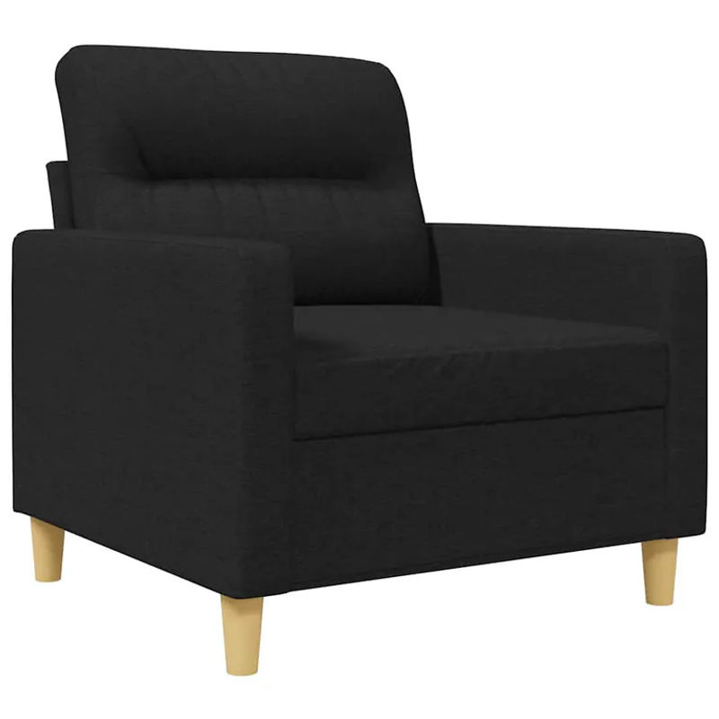 Modern Sessel von Vidaxl in Schwarz mit Stoffbezug und Metallgestell, Breite: 60 cm - Bild 3