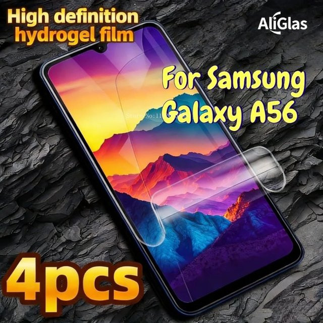 4 Stück Hydrogel-Displayschutzfolien für Samsung Galaxy A56, ultradünn und ultraklar, glänzend, transparent - Bild 1