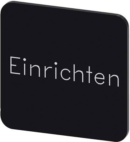 Siemens Bezeichnungsschild quadratisch 3SU1900-0AF16-0AR0 in Schwarz und Weiß, B: 2,2 cm x H: 2,2 cm, 10 Stück - Bild 1