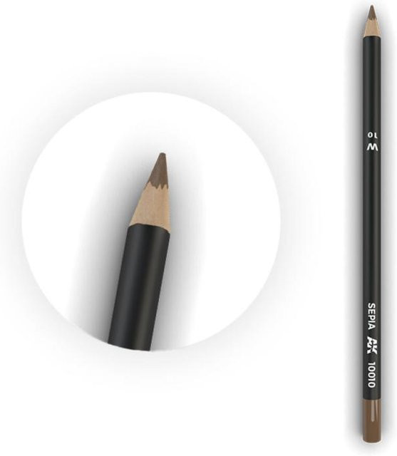 AK Interactive Aquarellstift Sepia in Braun - Bild 1