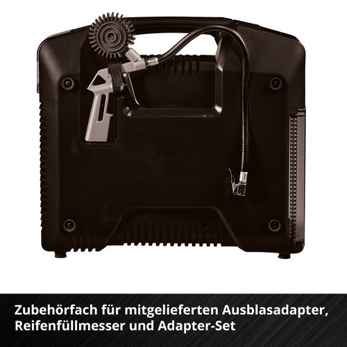 Einhell Akku-Koffer-Kompressor TE-AC 36/8 Li OF Set Solo, 8 bar, 90 l/min, rot - Bild 3