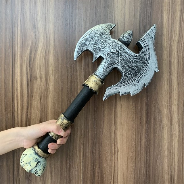 LeiNingYuan Beast Battle Skeleton Axt, Spiel Cosplay Tomahawk Axt Prop Waffe, Fantasy, Grau - Bild 1