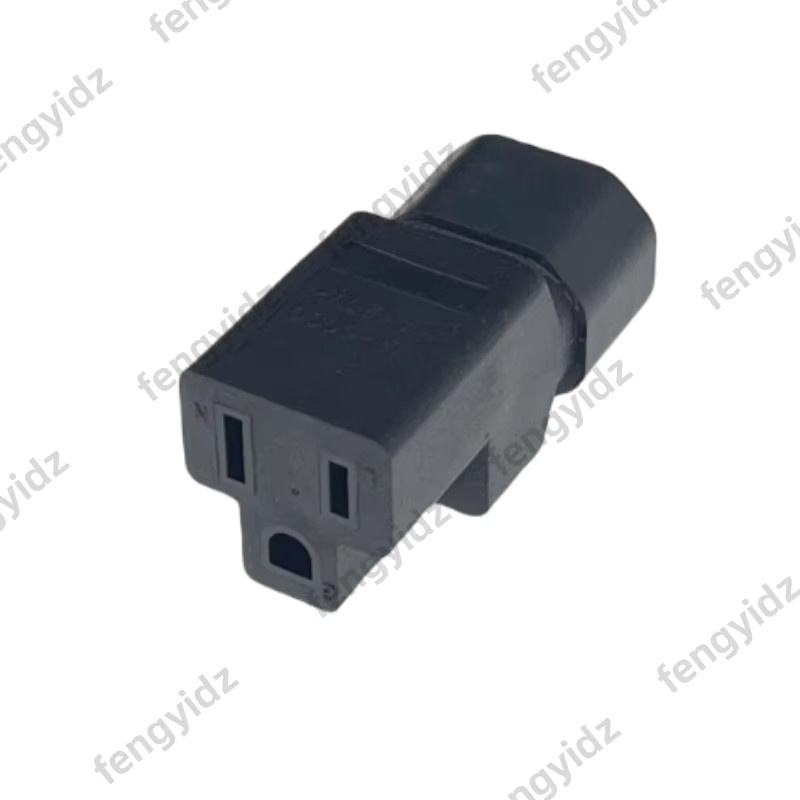 fengyidz AC-Adapter IEC 320 C14 auf Nema 5-15R, 3-poliger Stecker auf US-Buchse, Schwarz - Bild 2