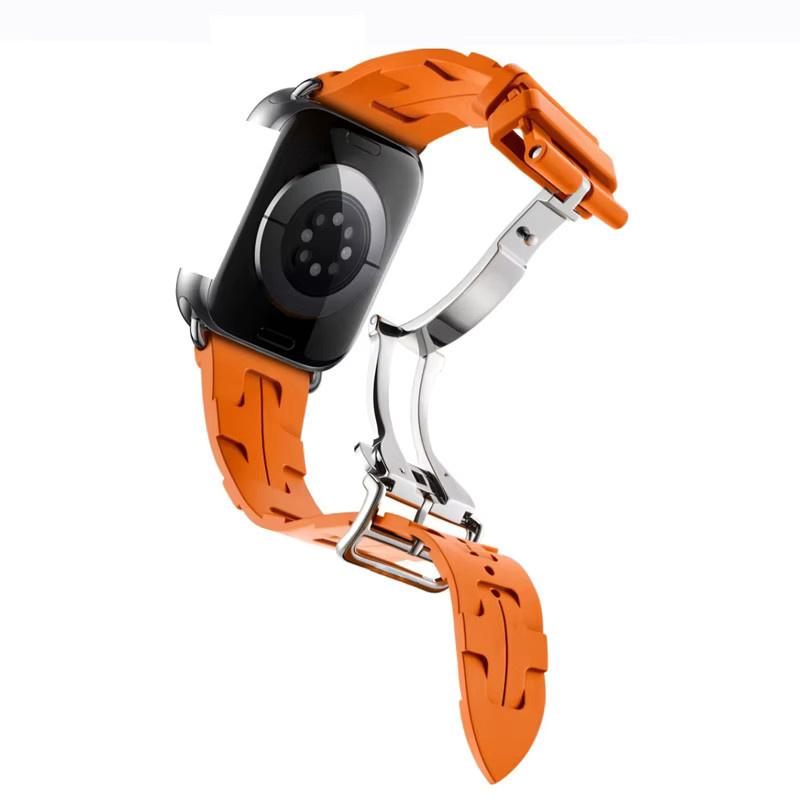 Kelim Uhrenarmband Silikon, orange, Unisex - Bild 4