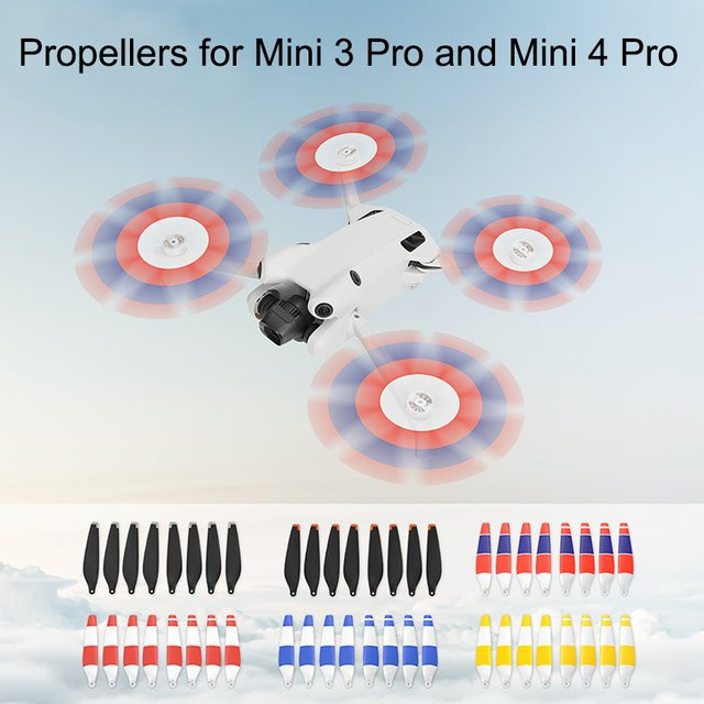 DJI 6030F Ersatzpropeller Set für Mini 3 Pro und Mini 4 Pro, 8 Stück, Schwarz und Silber, geräuscharm und leicht - Bild 1