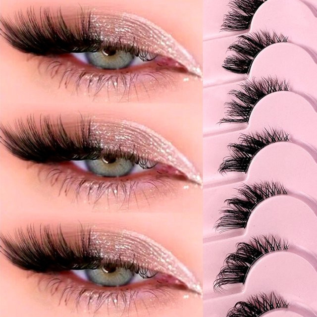 LYBCG Künstliche Wimpern, 7 Paar, Black, Unisex - Bild 1