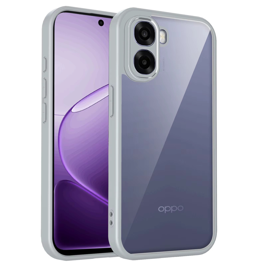 Oppo A6 5G CPH2831 Hülle mit Luftpolster und Stoßfänger aus Silikon in Transparent und Blau - Bild 5