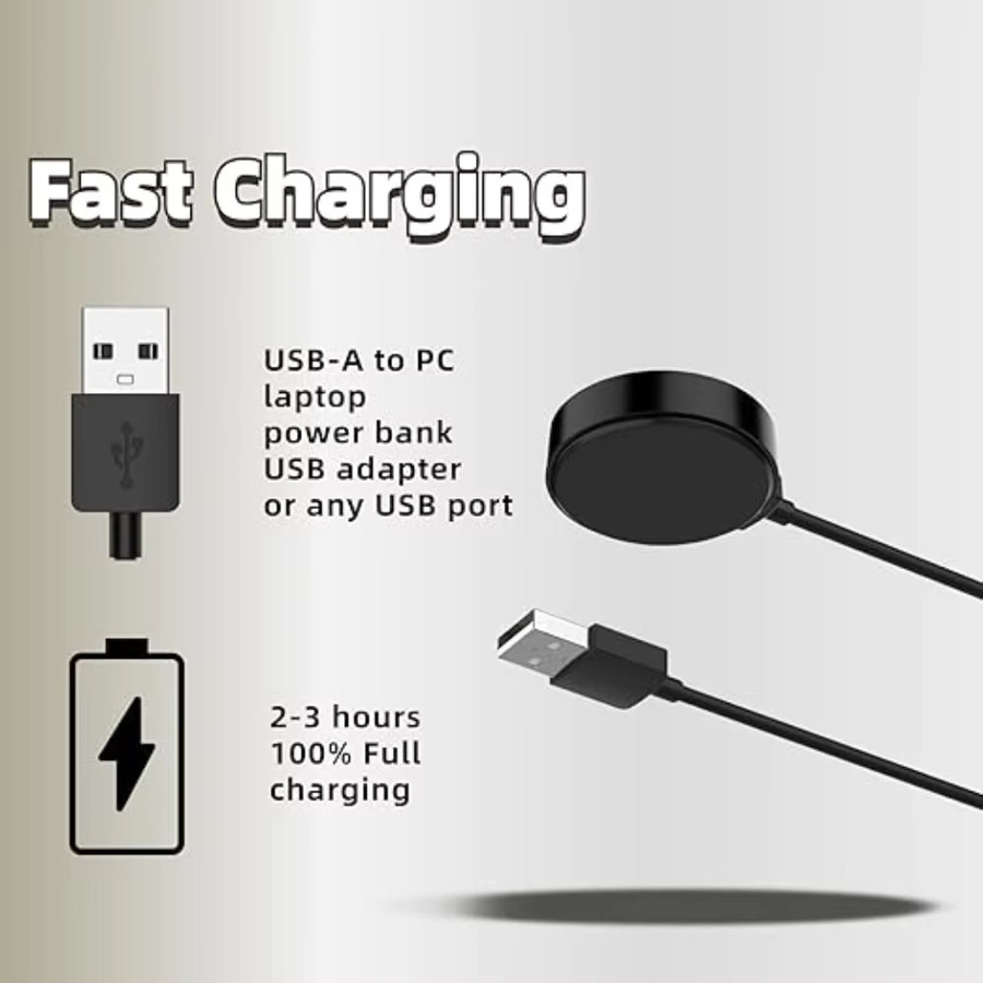 Ersatzladegerät für Huawei GT5, Watch GT4, Watch 4 Pro, Watch Ultimate und Watch GT3 SE, USB-Smartwatch-Ladestation in Schwarz - Bild 3