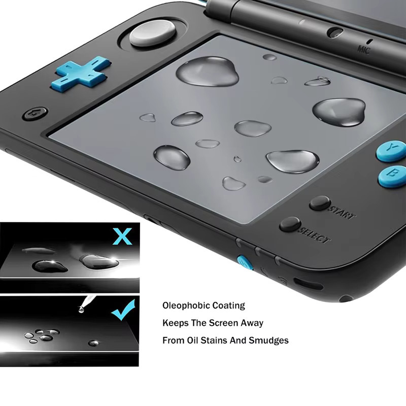 2er-Set Panzerglas Display-Schutzfolie für Nintendo Neue 2DS XL und 2DS LL in Transparent - Bild 2
