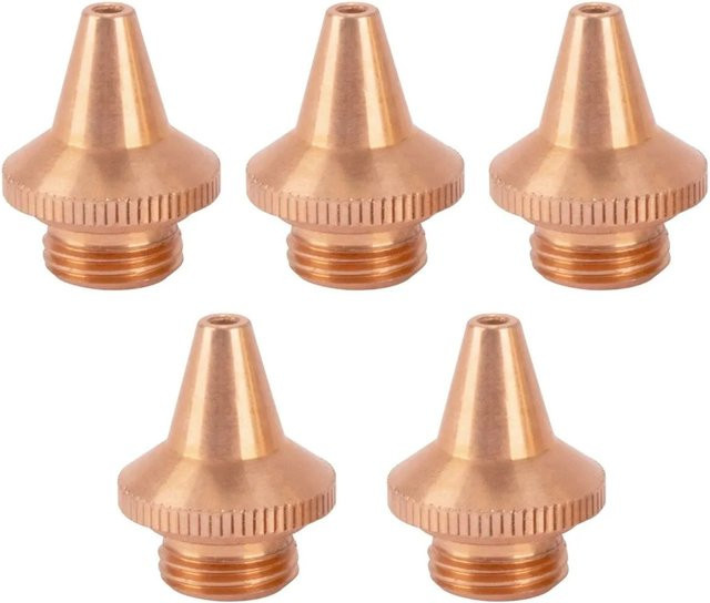 STAHLWERK Schneiddüsen 5er Set aus Messing in Gold, M8 x 15 mm, ohne Träger für Laserschweißgeräte - Bild 1