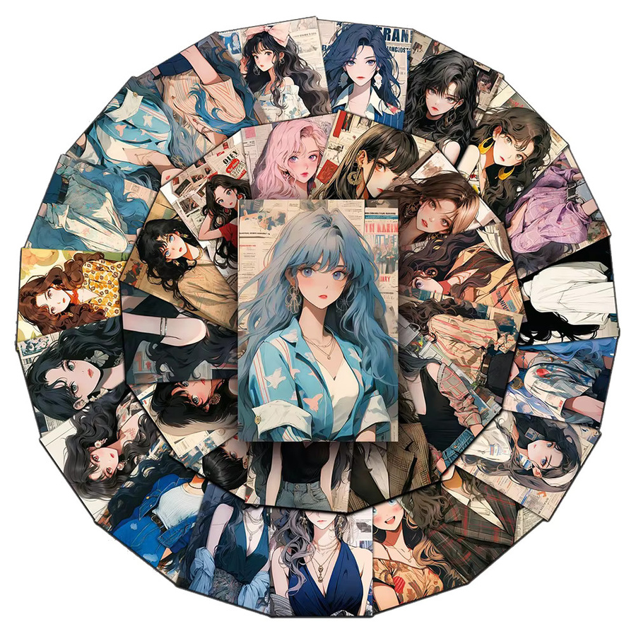 Rspctou Anime-Mädchen Aufkleber, Bunt / Mehrfarbig, 10-teiliges Set - Bild 2