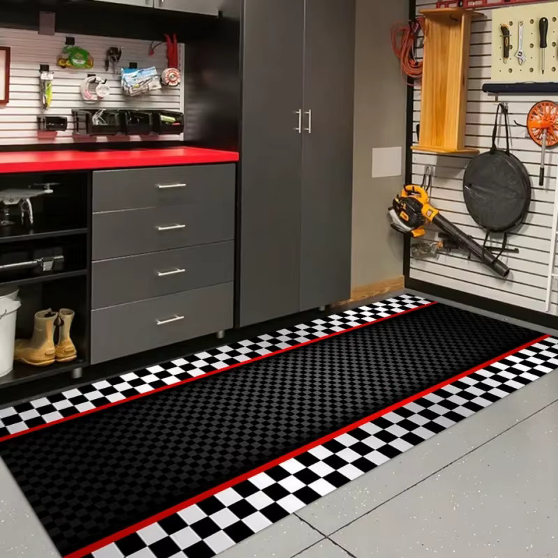 VIKAMA Racing-Style Motorradmatte, wasserdichter und faltbarer Garagenboden-Teppich in Multicolour - Bild 3