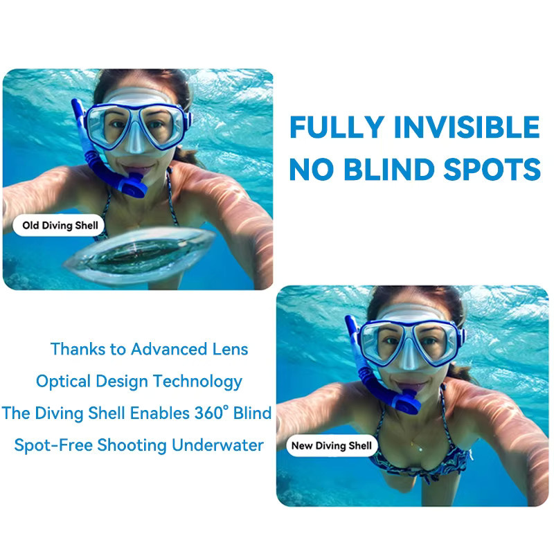 SZKOSTON Unsichtbare Tauchhülle für Insta360 X5, wasserdichtes Gehäuse in Transparent - Bild 3