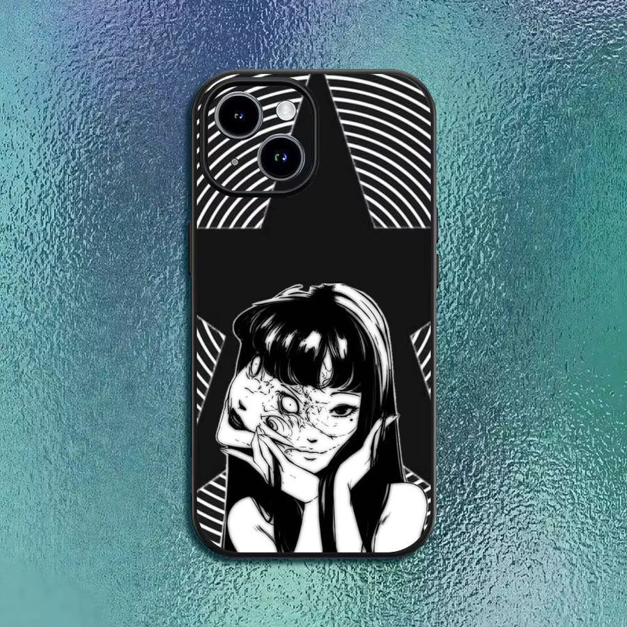 Junji Ito Tomie Handyhülle für iPhone 12 bis iPhone 17 Pro Max Plus in Schwarz als Softshell-Schutzhülle - Bild 2