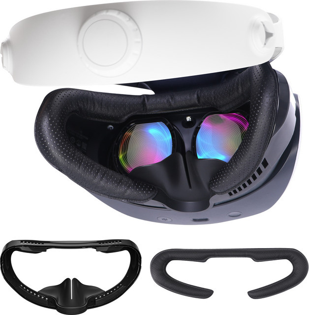 Hanpusen VR-Gesichtspolster für Playstation VR2, beschlagfreies und schweißfestes Fitness-Gesichtskissen aus atmungsaktivem Schaumstoff, Schwarz - Bild 1