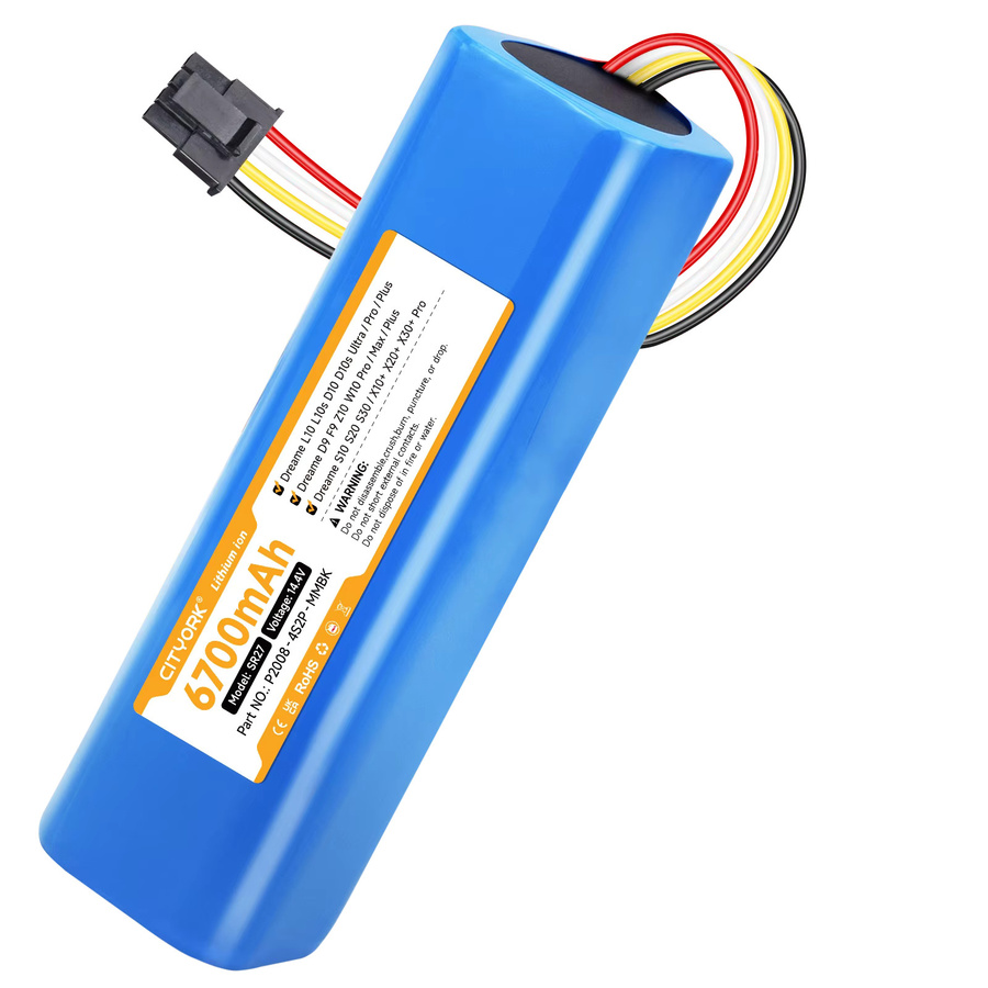 Dreame Ersatzakku 14,4 V 6700 mAh in Blau inklusive Zubehör für L10, L10s, D10, D10s Ultra, Pro, Plus, D9, F9, Z10, W10 Pro/Max Plus, S10, S20, S30 und X10 - Bild 6
