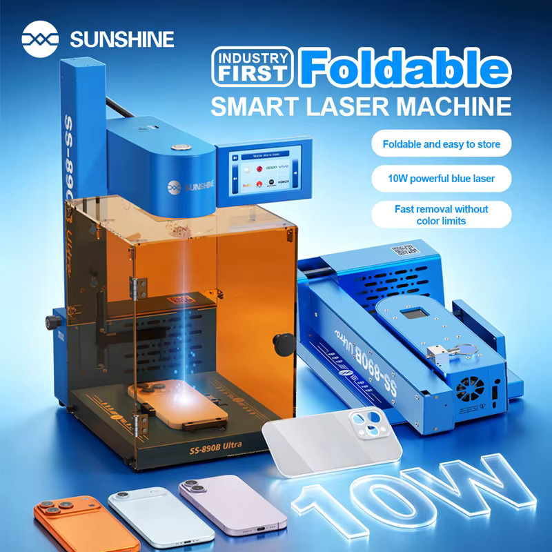 SUNSHINE SS-890B Ultra 10W Blauer Laser Rückglas-Entferner mit Autofokus und faltbarem Design für die Handy-Reparatur von iPhone aller Serien - Bild 3