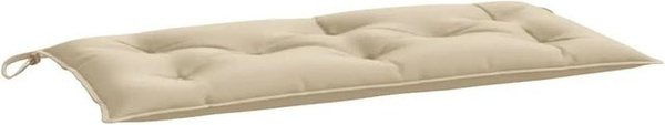 vidaXL Gartenbank-Auflage Beige aus wasserabweisendem Polyester, B/T/H: 110 x 50 x 7 cm