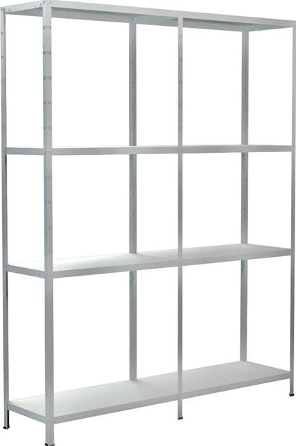 Schulte Steckregal und Anbauregal Set, Weiß, H 180 cm x B 140 cm x T 35 cm - Bild 1