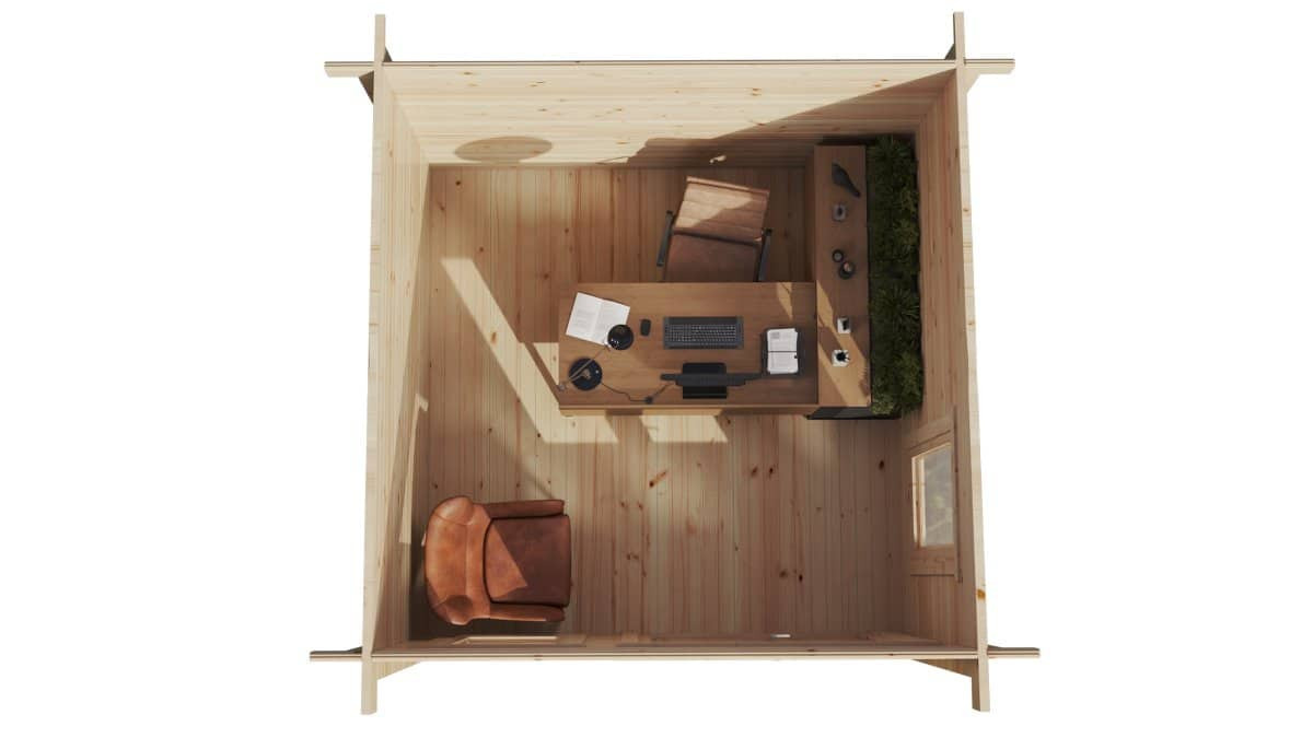 Gartenhaus Mini-Gartenbüro 2 aus Holz, B/T: 3 x 3 m - Bild 2