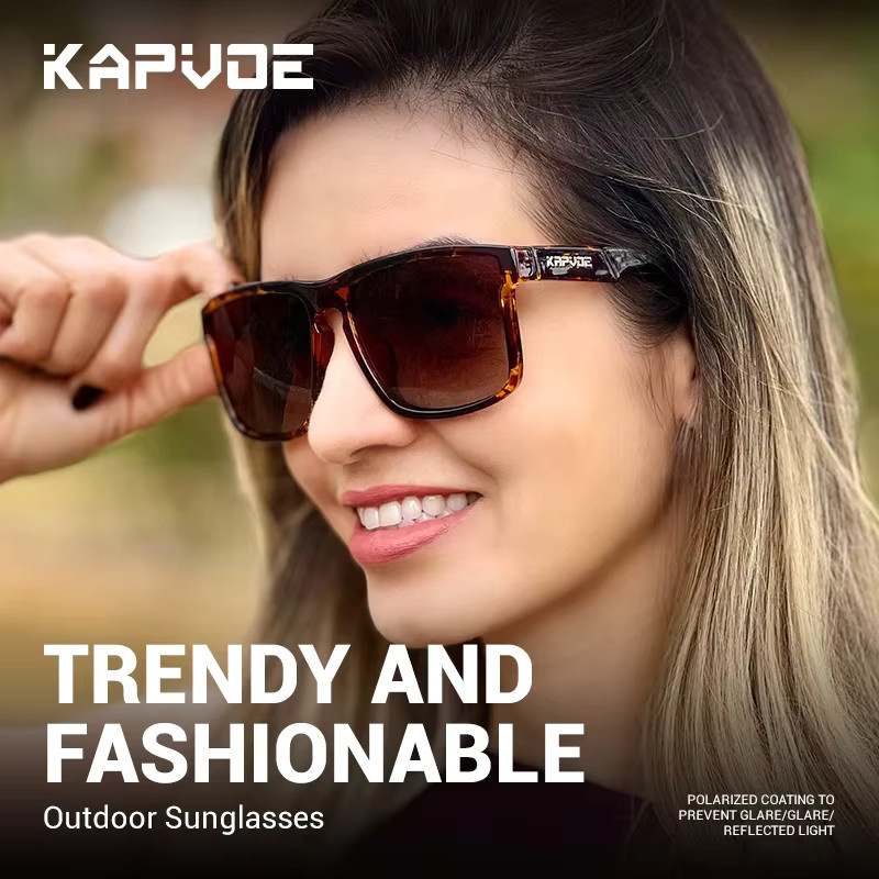 KAPVOE Sonnenbrille, Square, Vollrand, Kunststoff, braun, Unisex - Bild 1