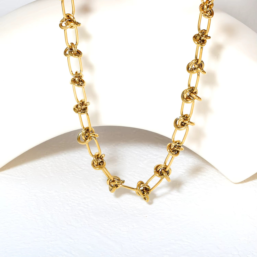 LUXUSTEEL Halskette, Edelstahl, Gold, Damen - Bild 2