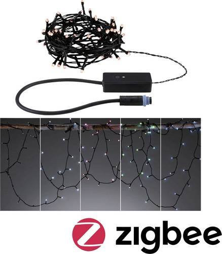 Paulmann Yuna Plug & Shine LED-Lichterkette RGB Schwarz 5 m mit Fernbedienung und ZigBee-Steuerung - Bild 1