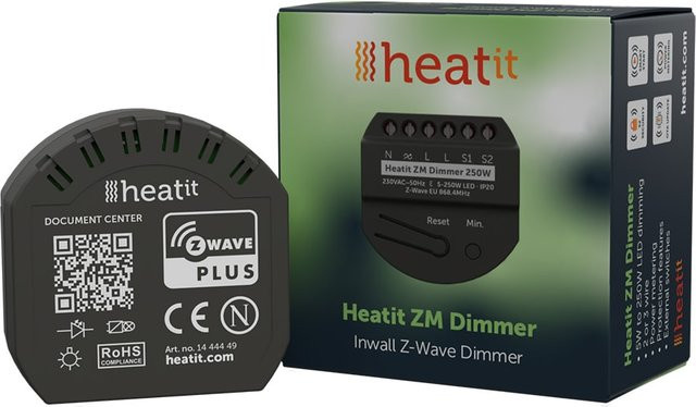 Heatit ZM Dimmer 250W 800er Serie Unterputz-Wanddimmer - Bild 1