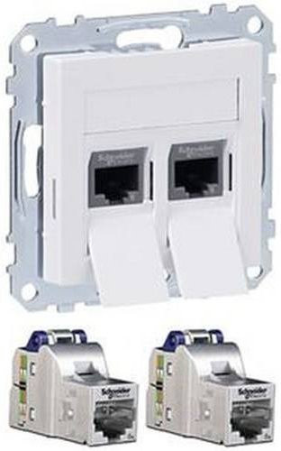 Schneider Electric Netzwerkdose Ethernet LAN in Weiß - Bild 1